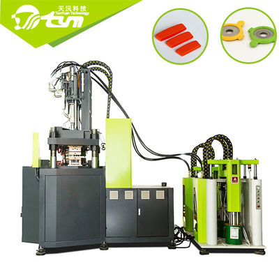 เครื่องฉีดซิลิโคนเหลวสีคู่รวม 700kg / C㎡ความดันฉีด